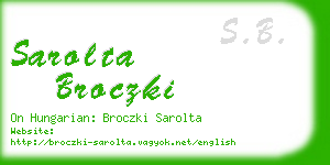 sarolta broczki business card